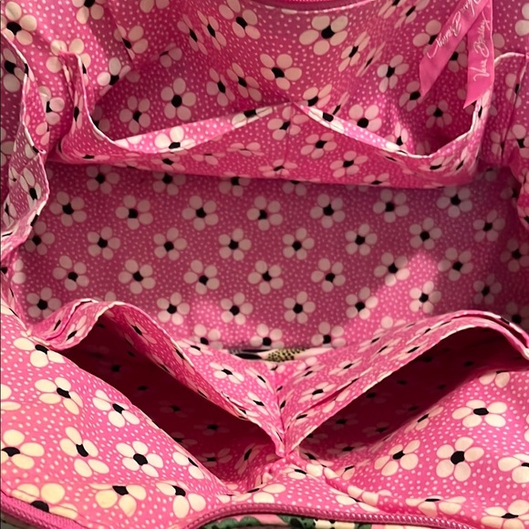 Vera Bradley Priscilla pink floral quilted bowler retired bag - Picture 6 of 9